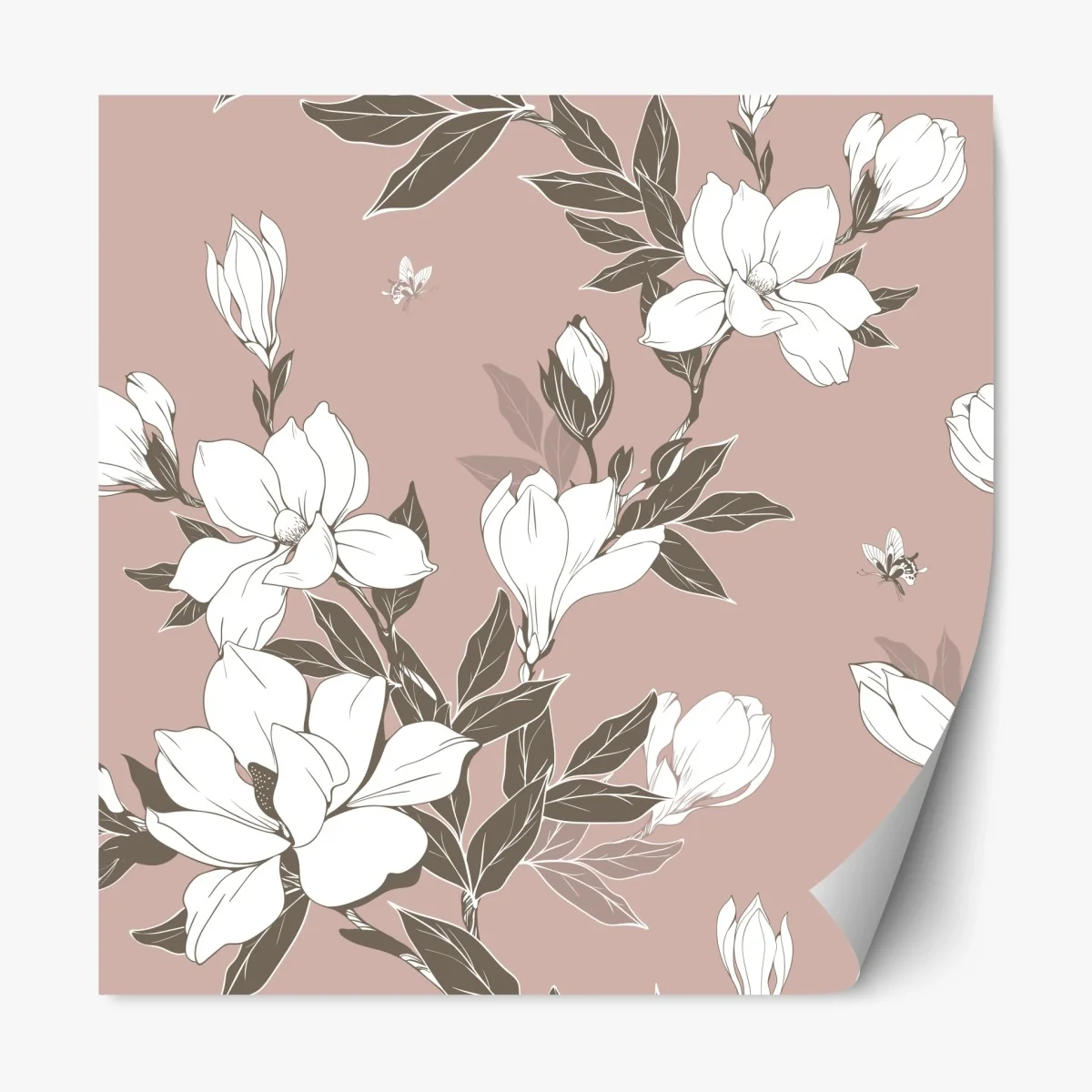 Pegatina reposicionable fondo floral de magnolias en rosa empolvado – Pixers® Pegatina reposicionable fondo floral de magnolias en rosa empolvado – Pixers®