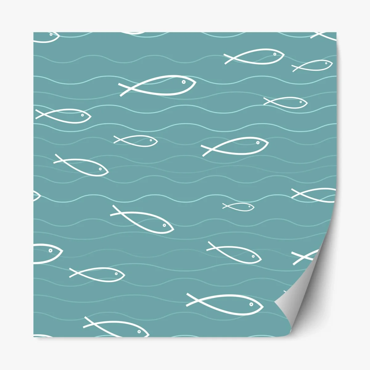 Pegatina reposicionable diseño de peces en tonos turquesa y ondas marinas – Pixers® Pegatina reposicionable diseño de peces en tonos turquesa y ondas marinas – Pixers®