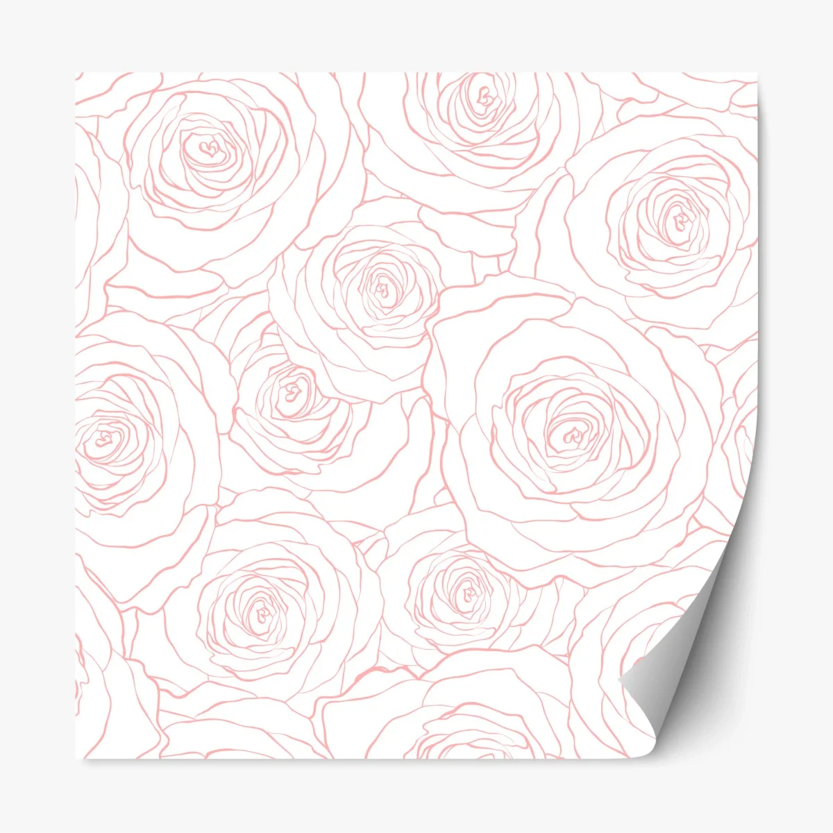 Pegatina reposicionable diseño floral de rosas en contorno rosa – Pixers® Pegatina reposicionable diseño floral de rosas en contorno rosa – Pixers®