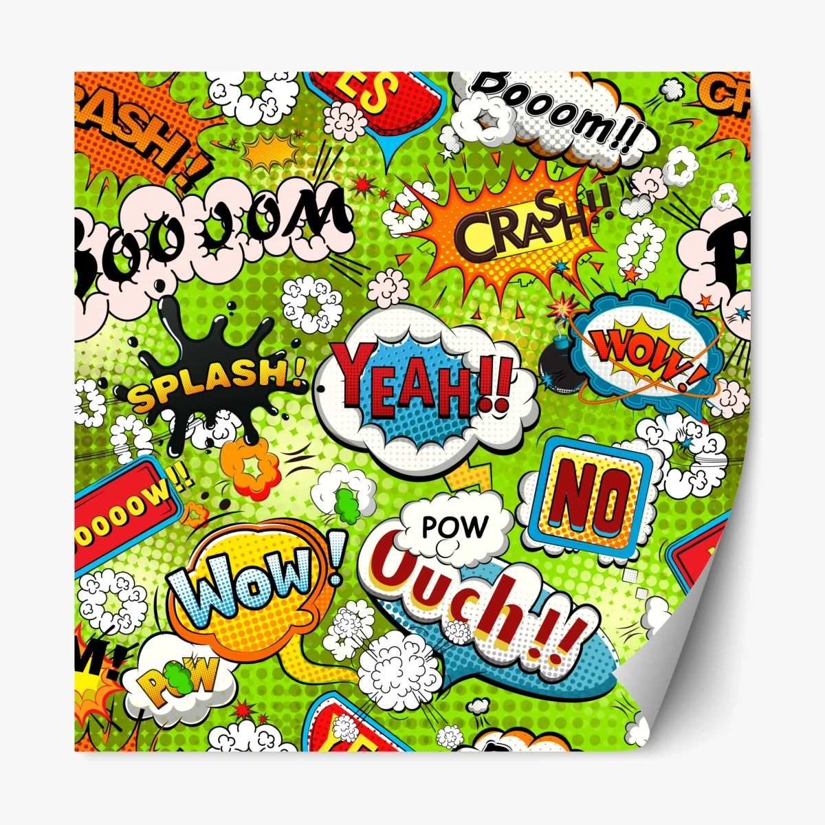 Pegatina reposicionable diseño decorativo de cómic pop art con onomatopeyas vibrantes – Pixers® Pegatina reposicionable diseño decorativo de cómic pop art con onomatopeyas vibrantes – Pixers®