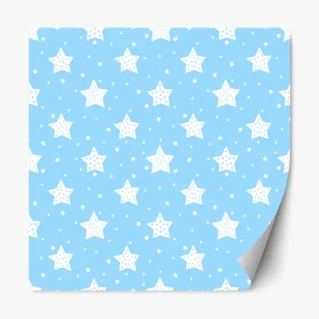 Pegatina reposicionable fondo estrellado infantil azul – Pixers®