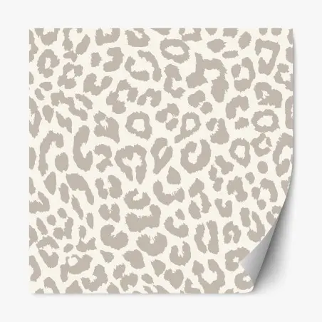 Pegatina reposicionable estampado de leopardo beige y neutro – Pixers®