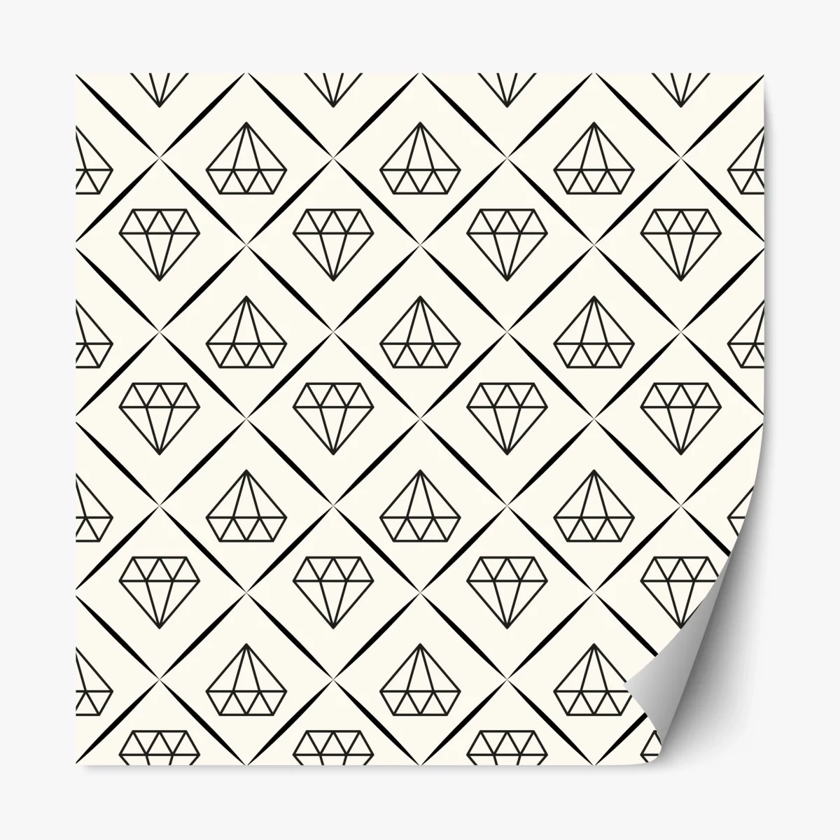Pegatina reposicionable patrón geométrico de diamantes minimalista y elegante – Pixers® Pegatina reposicionable patrón geométrico de diamantes minimalista y elegante – Pixers®