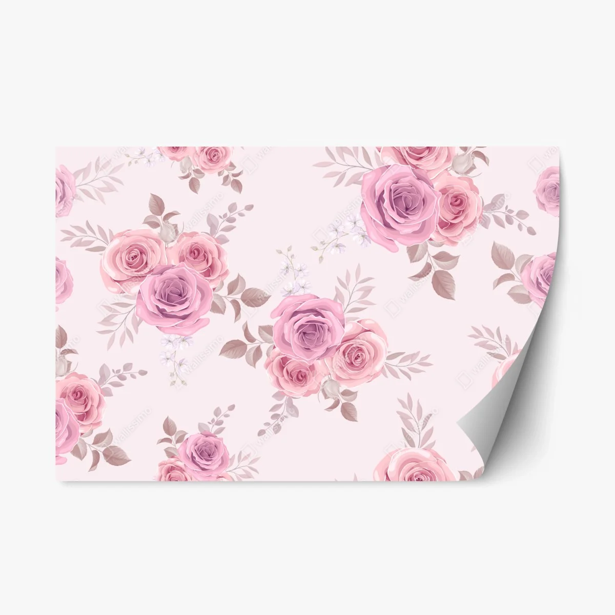 Pegatina reposicionable patrón floral de rosas en tonos pastel – Pixers® Pegatina reposicionable patrón floral de rosas en tonos pastel – Pixers®