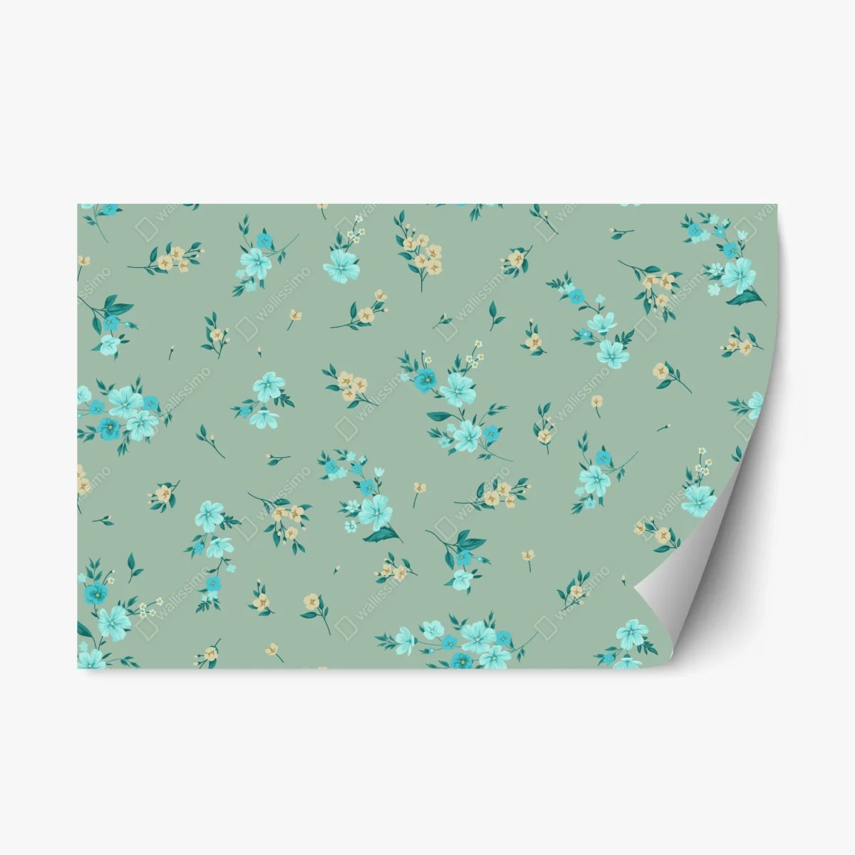 Pegatina reposicionable estampado floral delicado en tonos menta y turquesa – Pixers® Pegatina reposicionable estampado floral delicado en tonos menta y turquesa – Pixers®
