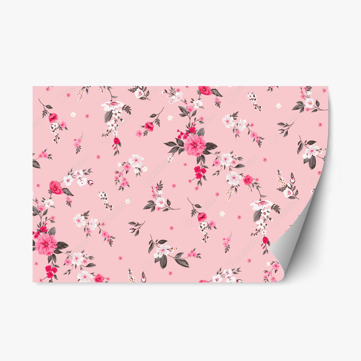 Pegatina reposicionable estampado floral rosa delicado – Pixers®