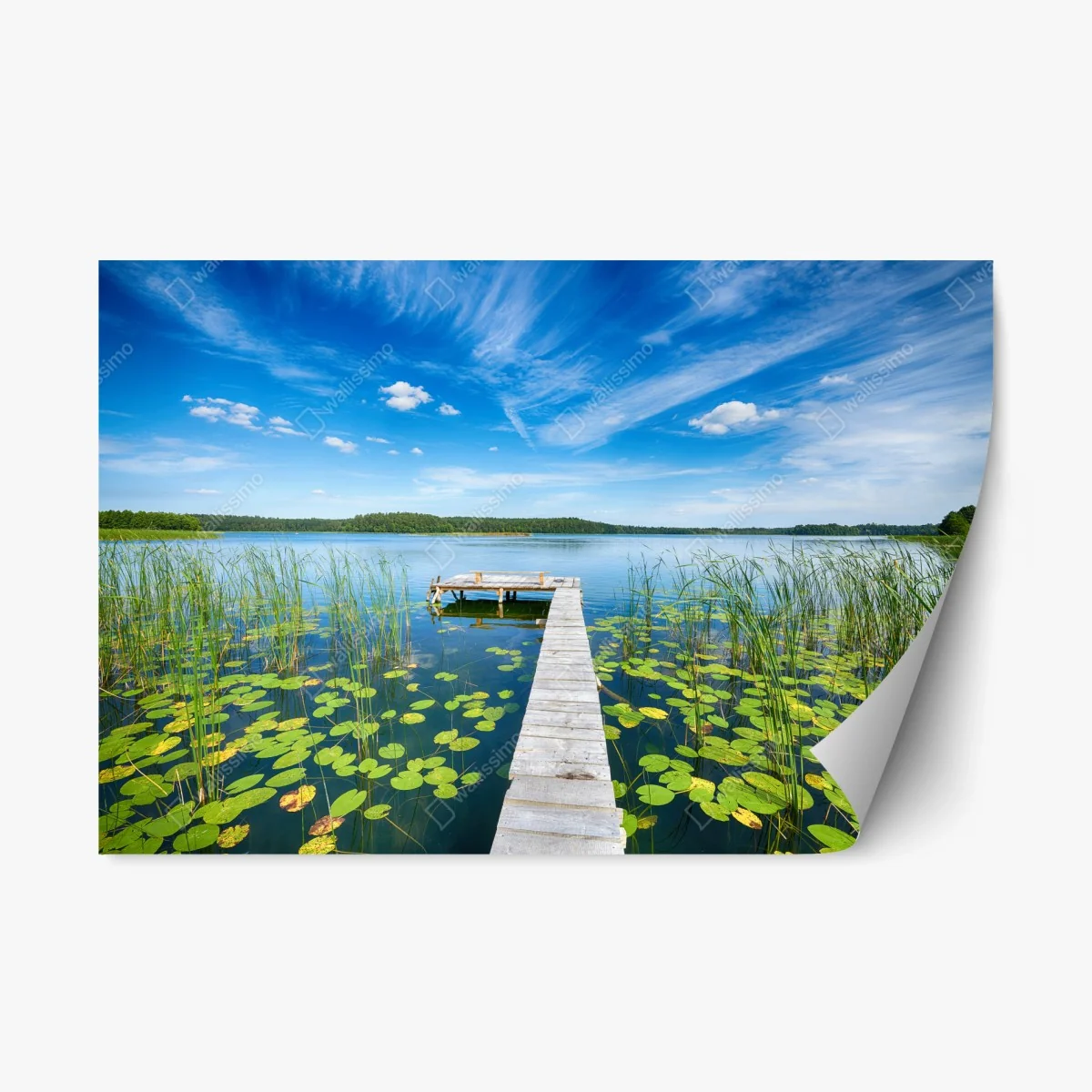 Pegatina reposicionable pasarela tranquila sobre el lago de Masuria – Pixers® Pegatina reposicionable pasarela tranquila sobre el lago de Masuria – Pixers®