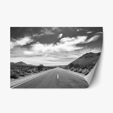 Pegatina reposicionable carretera infinita en Valle de la Muerte – Pixers®