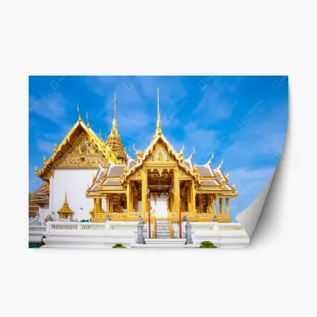 Pegatina reposicionable templo dorado del Gran Palacio de Bangkok – Pixers®