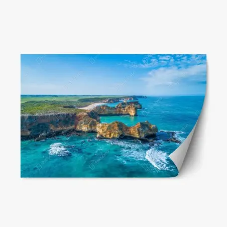 Pegatina reposicionable vistas impresionantes de los acantilados del Great Ocean Road, Warrnambool, Australia – Pixers®