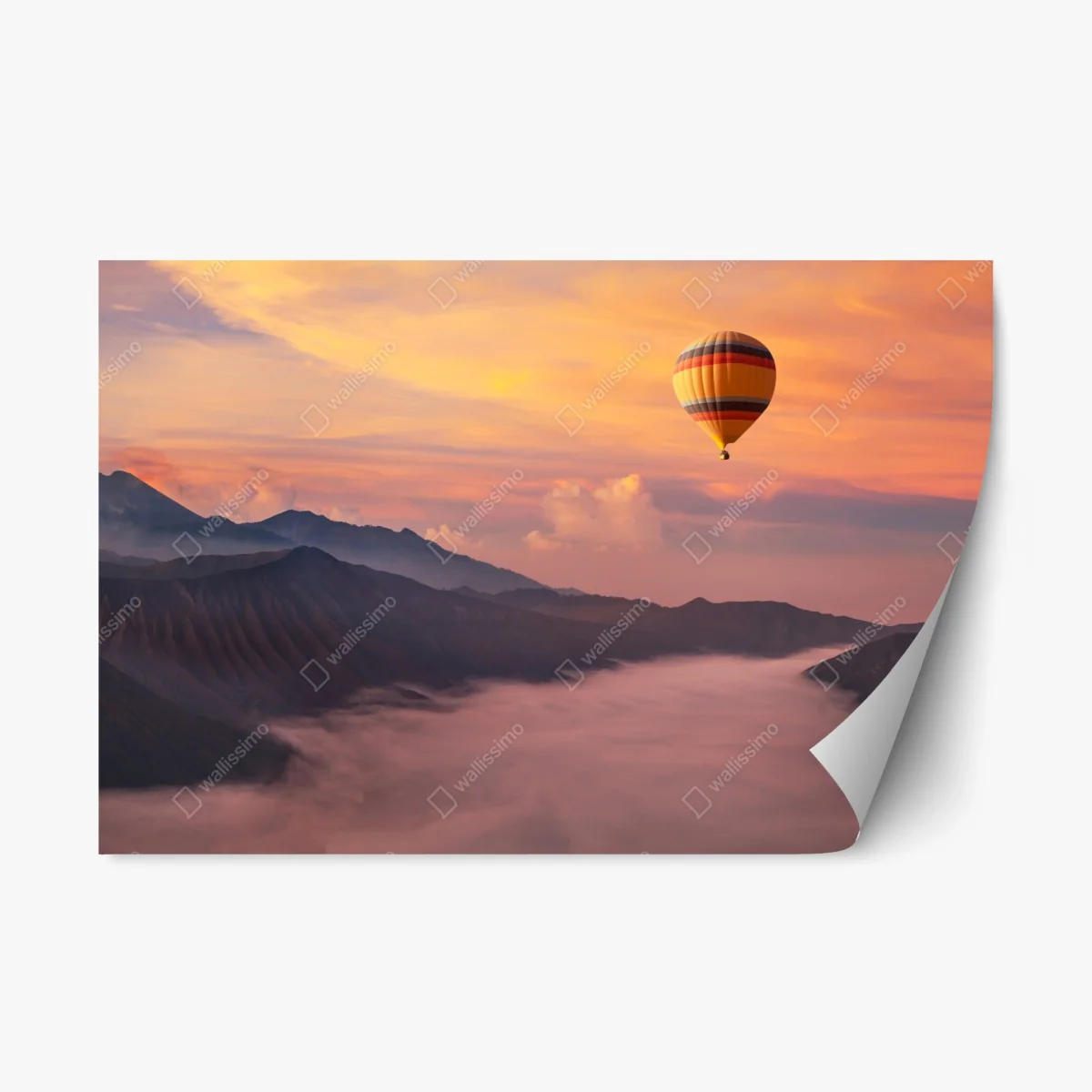 Pegatina reposicionable amanecer en globo sobre valle de niebla – Pixers® Pegatina reposicionable amanecer en globo sobre valle de niebla – Pixers®