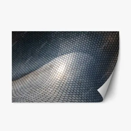 Pegatina reposicionable mosaico hexagonal metálico abstracto – Pixers®