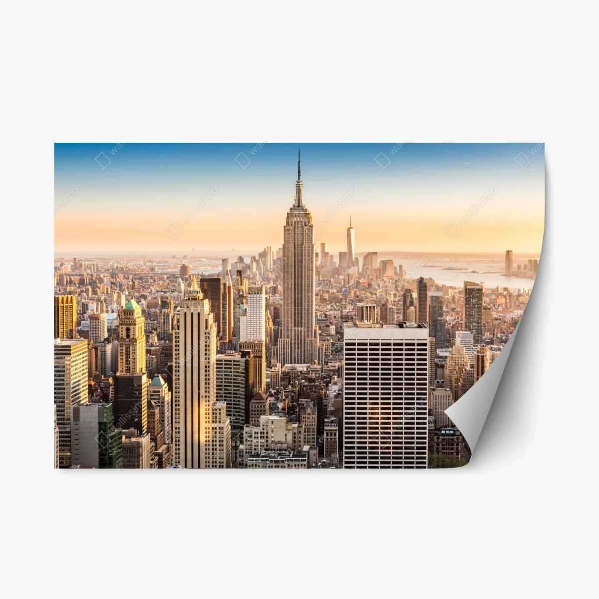 Pegatina reposicionable panorama urbano de Nueva York al atardecer – Pixers® Pegatina reposicionable panorama urbano de Nueva York al atardecer – Pixers®