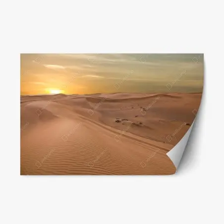 Pegatina reposicionable atardecer en las dunas de Emiratos Árabes Unidos – Pixers®