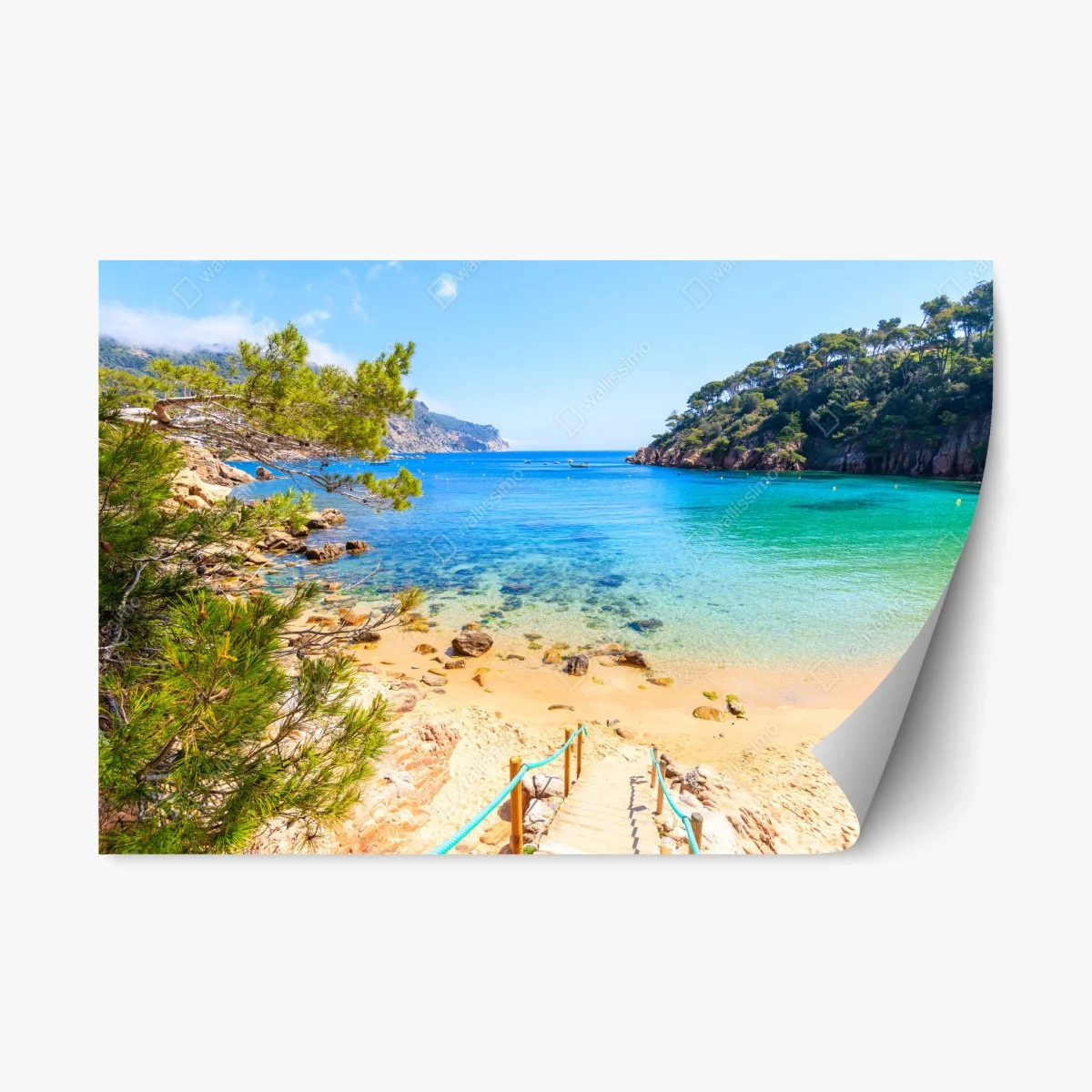 Pegatina reposicionable escaleras hacia la cala Aiguablava, Costa Brava – Pixers® Pegatina reposicionable escaleras hacia la cala Aiguablava, Costa Brava – Pixers®