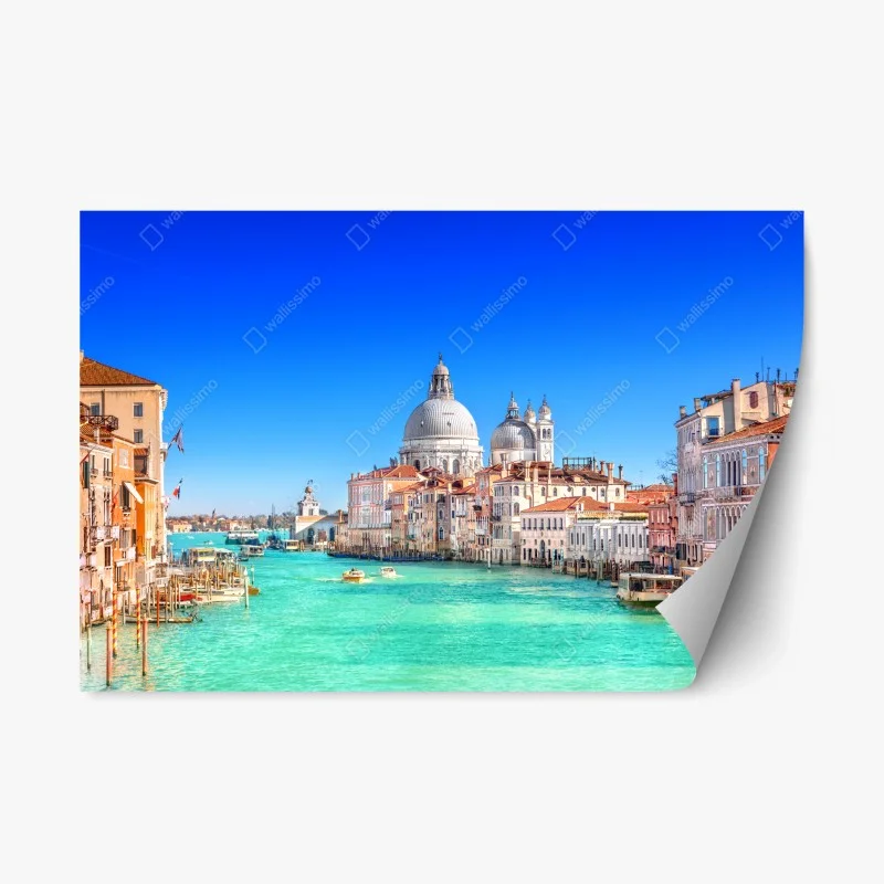 Pegatina reposicionable panorama del Gran Canal y Basílica Santa Maria della Salute en Venecia