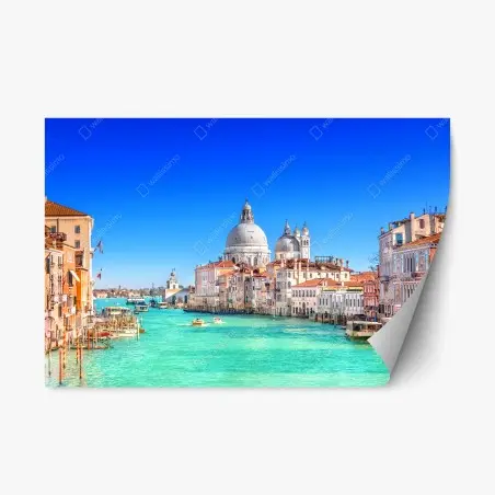 Pegatina reposicionable panorama del Gran Canal y Basílica Santa Maria della Salute en Venecia – Pixers®