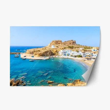 Pegatina reposicionable bahía serena de Finiki en Karpathos – Pixers®
