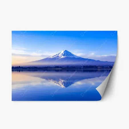 Pegatina reposicionable amanecer sobre el Monte Fuji – Pixers®
