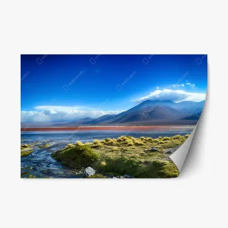 Pegatina reposicionable amanecer en el altiplano rojo – Pixers®