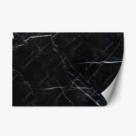 Pegatina reposicionable textura de mármol marquina negro con vetas blancas – Pixers®