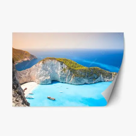 Pegatina reposicionable vistas de Navagio, bahía de Zakynthos – Pixers®
