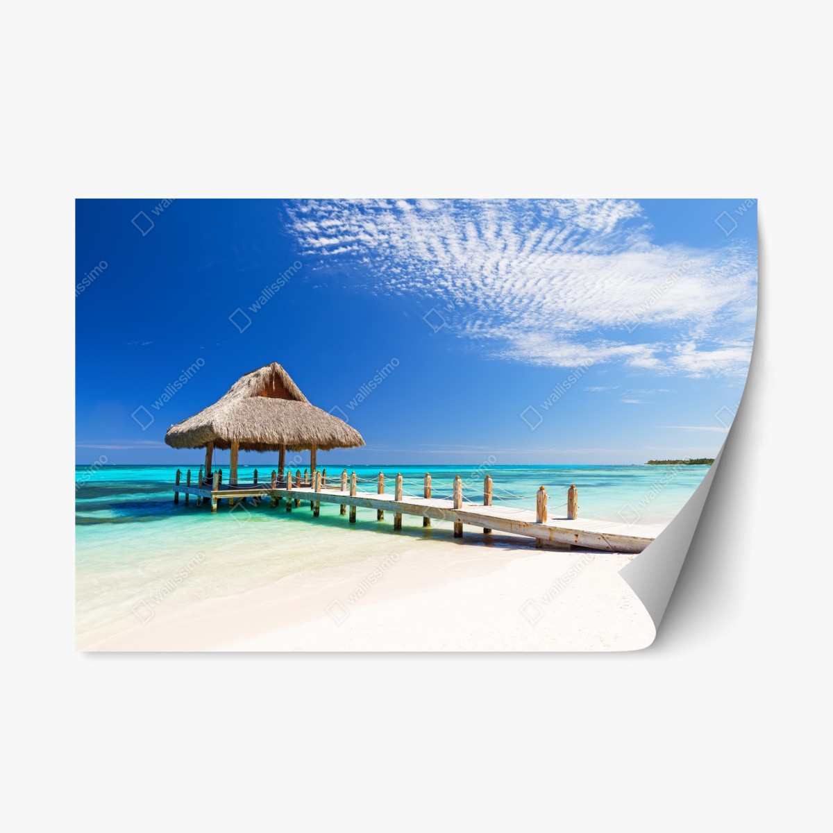 Pegatina reposicionable paraíso de arena blanca en Cap Cana, República Dominicana – Pixers®