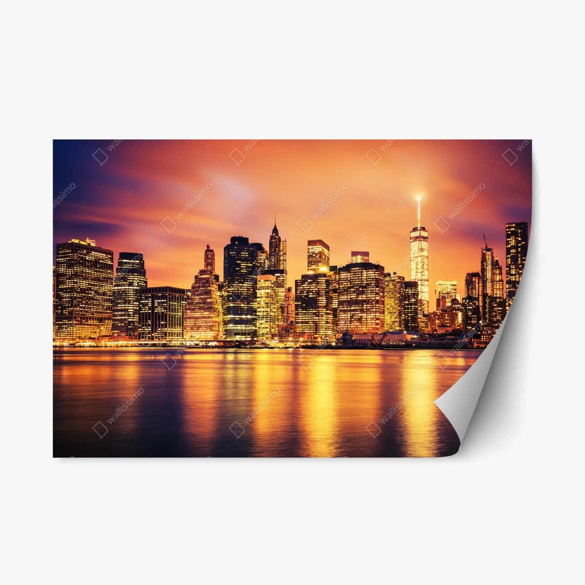 Pegatina reposicionable atmósfera dorada de Manhattan al atardecer – Pixers® Pegatina reposicionable atmósfera dorada de Manhattan al atardecer – Pixers®