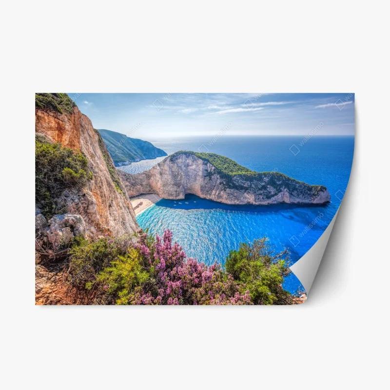 Pegatina reposicionable vista panorámica de Navagio en Zakynthos