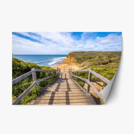 Pegatina reposicionable pasarela hacia Bells Beach, Victoria – Pixers®