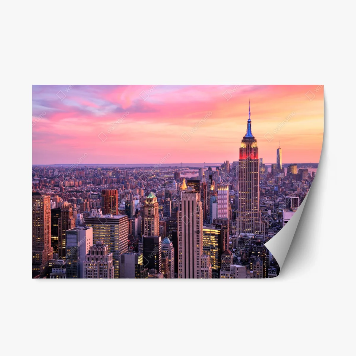 Pegatina reposicionable puesta de sol sobre el Empire State en Nueva York – Pixers® Pegatina reposicionable puesta de sol sobre el Empire State en Nueva York – Pixers®
