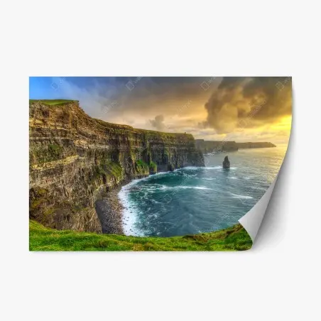 Pegatina reposicionable amanecer en los acantilados de Moher – Pixers®