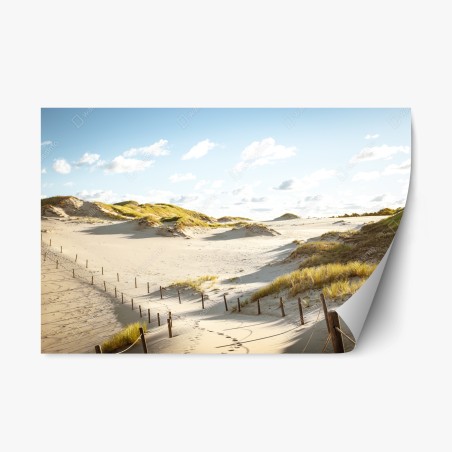 Pegatina reposicionable paisaje de dunas en Parque Nacional Slowinski – Pixers®