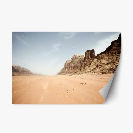 Pegatina reposicionable silencio del desierto en Wadi Rum, Jordania – Pixers®