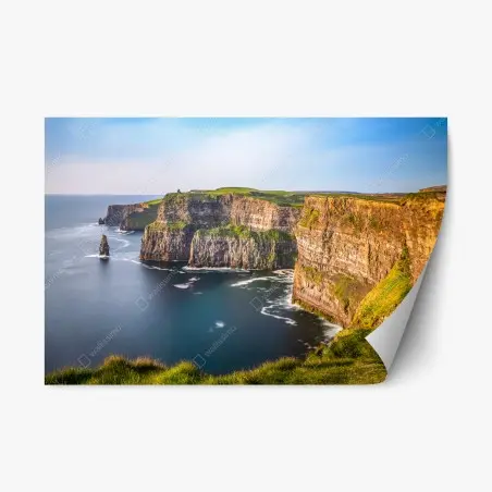 Pegatina reposicionable vista panorámica de los acantilados de Moher – Pixers®