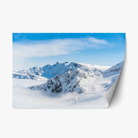 Pegatina reposicionable panorama nevado de Kaunertal, Austria – Pixers®
