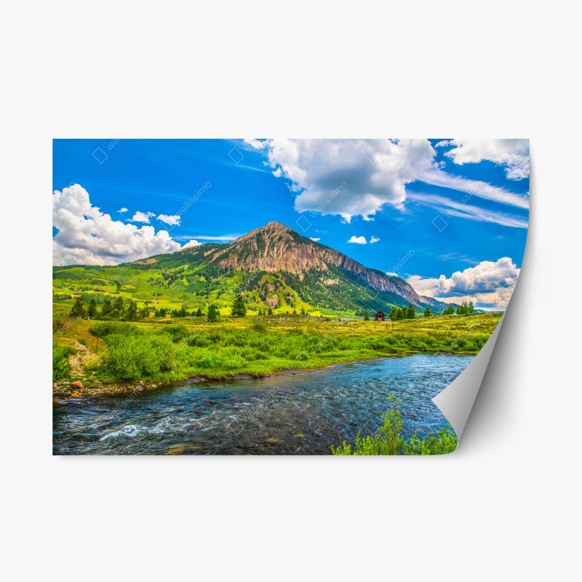 Pegatina reposicionable paisaje majestuoso de Crested Butte – Pixers®
