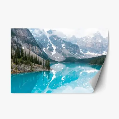 Pegatina reposicionable lago Moraine en el parque nacional Banff – Pixers®