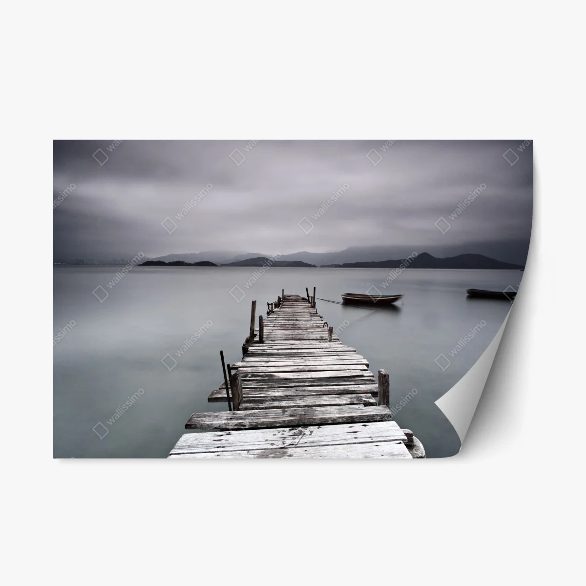 Pegatina reposicionable muelle hacia el horizonte brumoso – Pixers® Pegatina reposicionable muelle hacia el horizonte brumoso – Pixers®