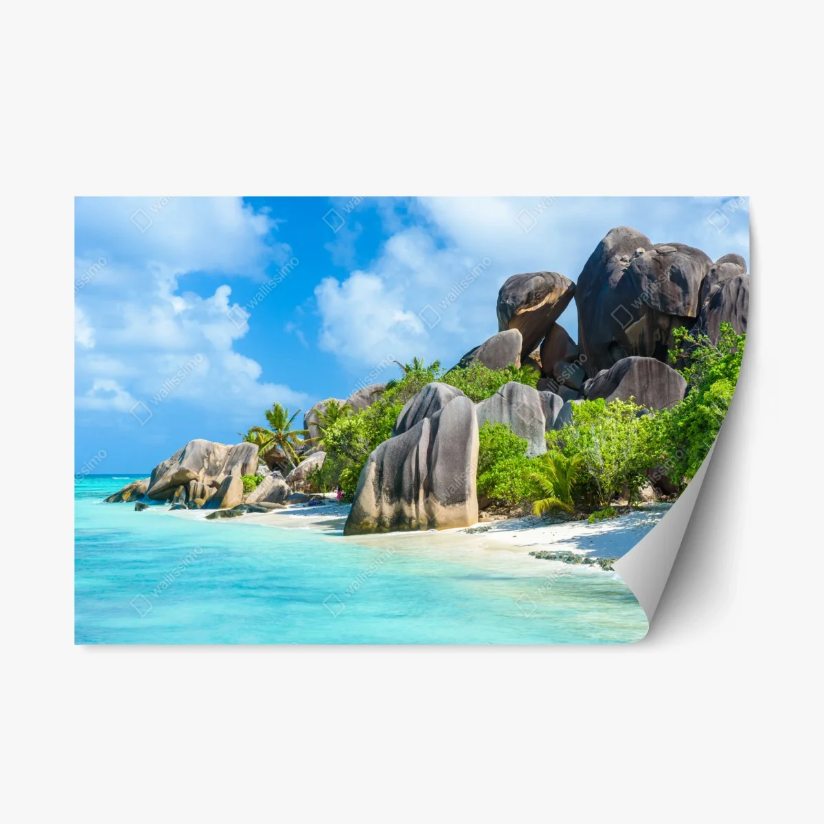 Pegatina reposicionable playa paradisíaca de La Digue, Seychelles – Pixers® Pegatina reposicionable playa paradisíaca de La Digue, Seychelles – Pixers®