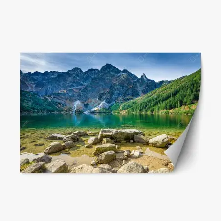 Pegatina reposicionable serenidad alpina en Morskie Oko – Pixers®