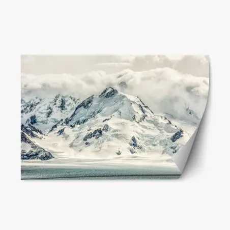 Pegatina reposicionable impresionante paisaje glaciar en tonos fríos – Pixers®
