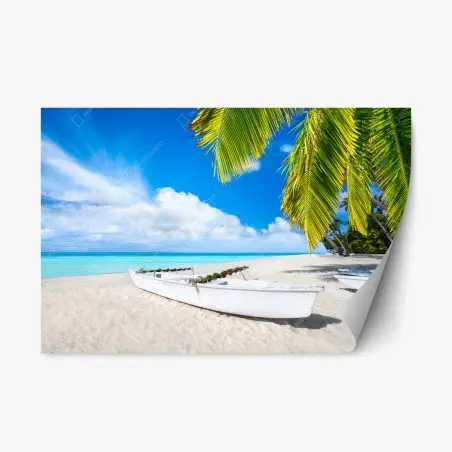 Pegatina reposicionable paraíso tropical junto al mar – Pixers®