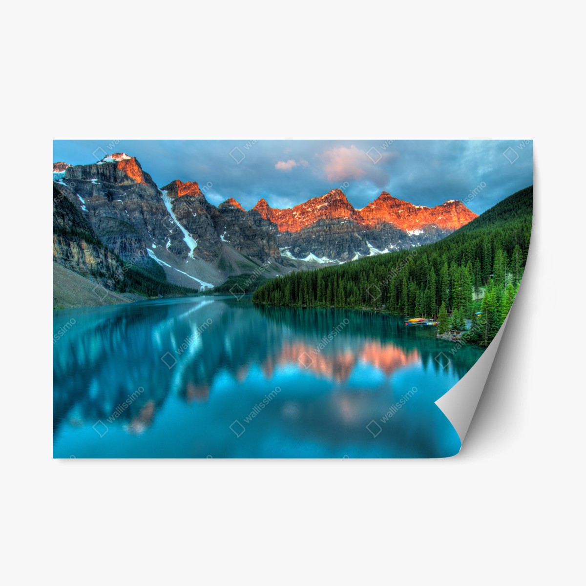 Pegatina reposicionable amanecer en Moraine Lake, Banff – Pixers®