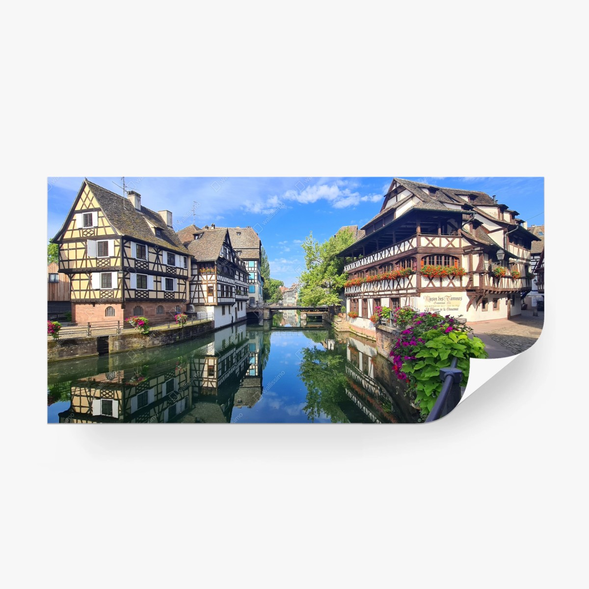 Fotomural paisaje urbano de casas entramadas en Estrasburgo – Pixers®