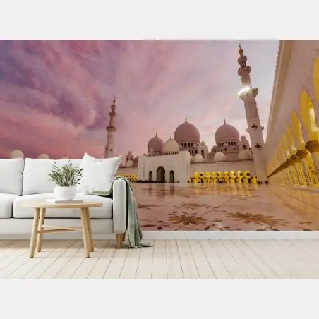 Fotomural mezquita Sheikh Zayed al atardecer – Pixers®