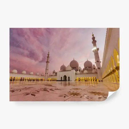 Fotomural mezquita Sheikh Zayed al atardecer – Pixers®