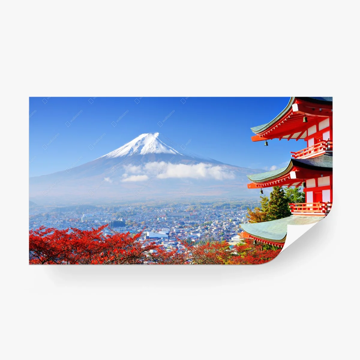 Fotomural vistas serenas del Monte Fuji con pagoda en otoño – Pixers® Fotomural vistas serenas del Monte Fuji con pagoda en otoño – Pixers®