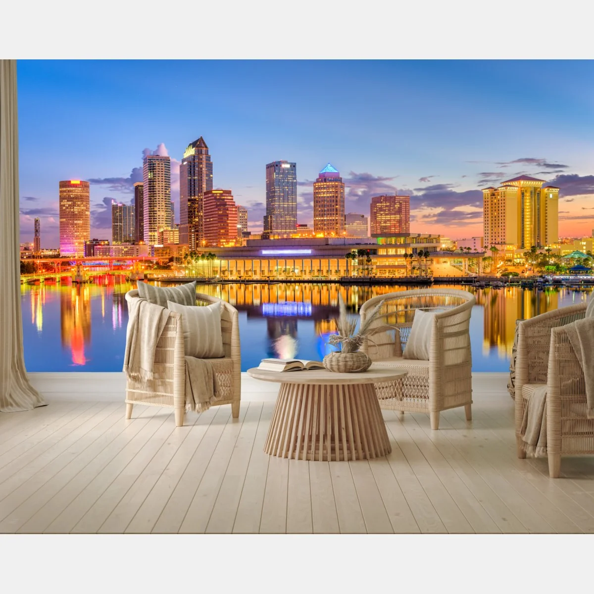Fotomural impresionante skyline de Tampa al atardecer – Pixers® Fotomural impresionante skyline de Tampa al atardecer – Pixers®