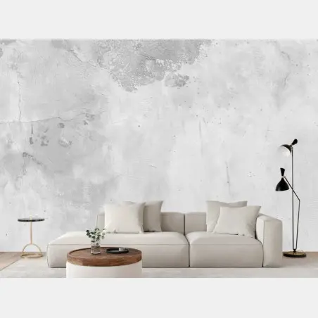 Fotomural textura de pared de cemento blanco desconchado – Pixers®
